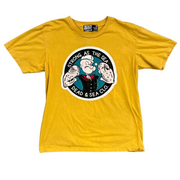 Mercy Vintage Other - Mercy Vintage Mens Yellow Popeye The Sailor Cotton TShirt Size XL